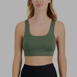 NWT Jenni Intimates Square Neck Palmetto Green Sports Bra/Bralette